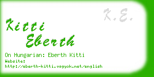 kitti eberth business card